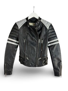 RALPH LAUREN Leather Moto Jacket | Distressed Biker Style |‎ Rare